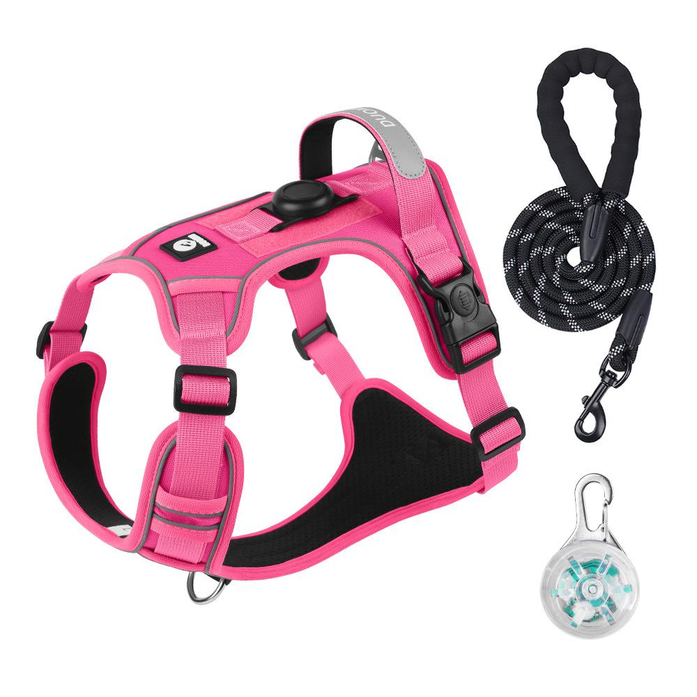 Neues Hundebrust- und Rückenteil für den Außenbereich, explosionsgeschützt, stoßfest und ausbruchsicher, Hundeleine, großes Hundebrust- und Rückenteil, reflektierend, verlustsichere Hundeleine