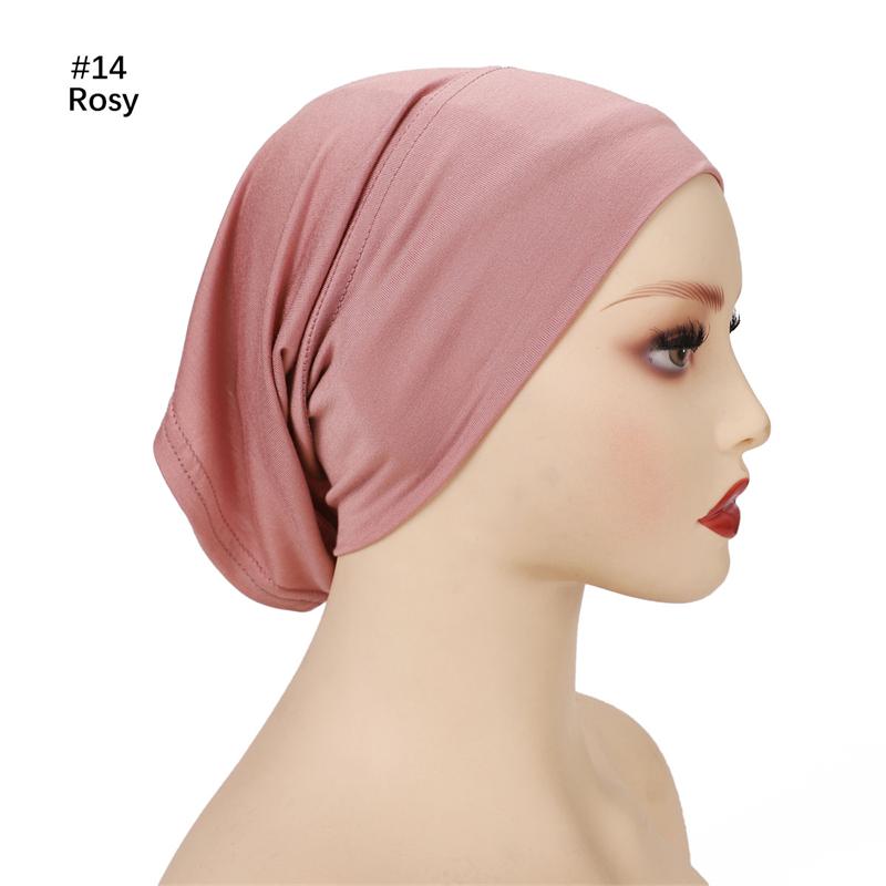 Ramadan Muslim Under Scarf For Abaya Women Big Size Jersey Inner Hijabs Caps Cotton Under Hijab Cap Islamic Female Turban
