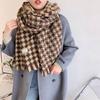 Houndstooth Scarf Women's Long Autumn and Winter Student Korean Style Women's Outer Shawl Dual Use Imitation Cashmere Warm Scarf