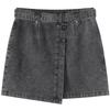 TonLion Women's Washed Denim Half Skirt