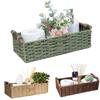 New Paper Rope Storage Basket with Handle Organizing Wicker Baskets Decorative Handmade Countertop Storage Bins High Quality