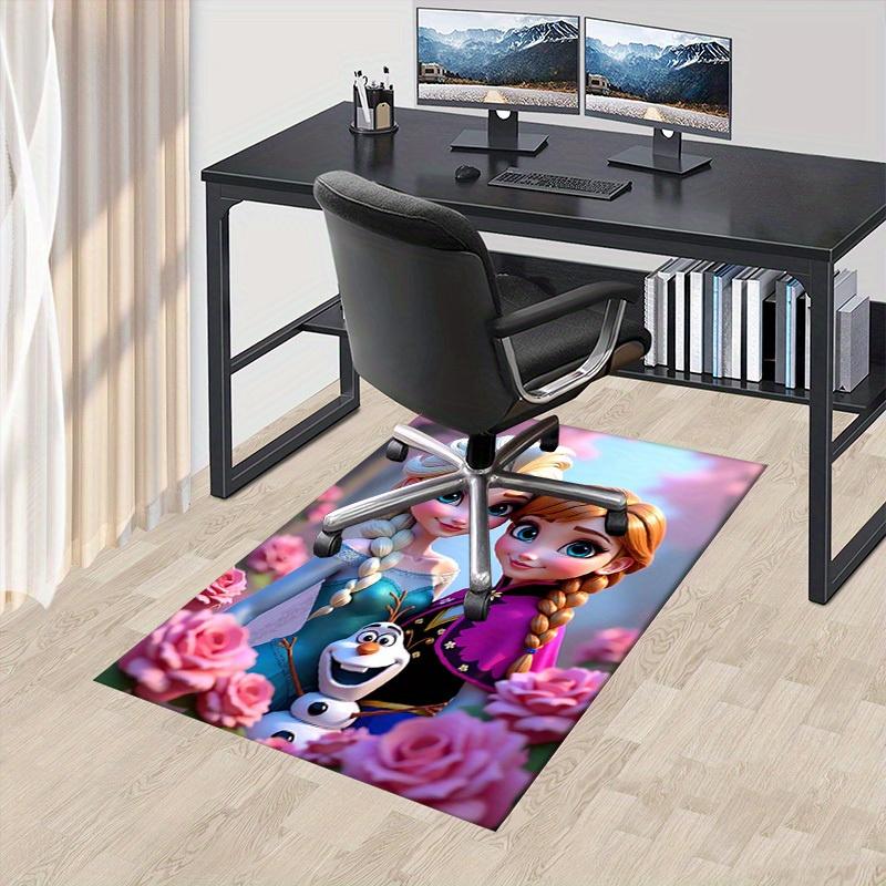 

3D Printed Elsa,Anna,Olaf Anti-Slip Rug - Machine Washable Office Rug for Living Room, Bedroom, Office - Multiple Sizes 60cm by 90cm