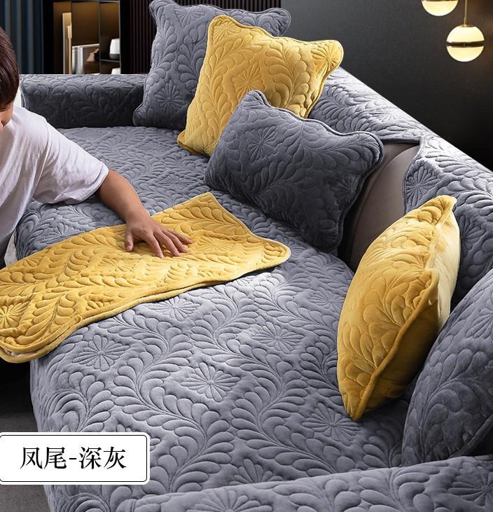 

6 цветов чехол для дивана для гостиной толстый плюшевый теплый диван-полотенце подушка современные угловые чехлы на сиденья универсальный чехол-накладка 70x70