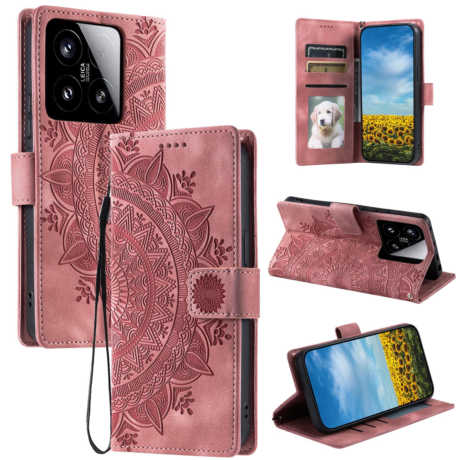 

Style 018 For Xiaomi 15 Case Imprinted Totem Skin Feel Wallet Leather Phone Cover E