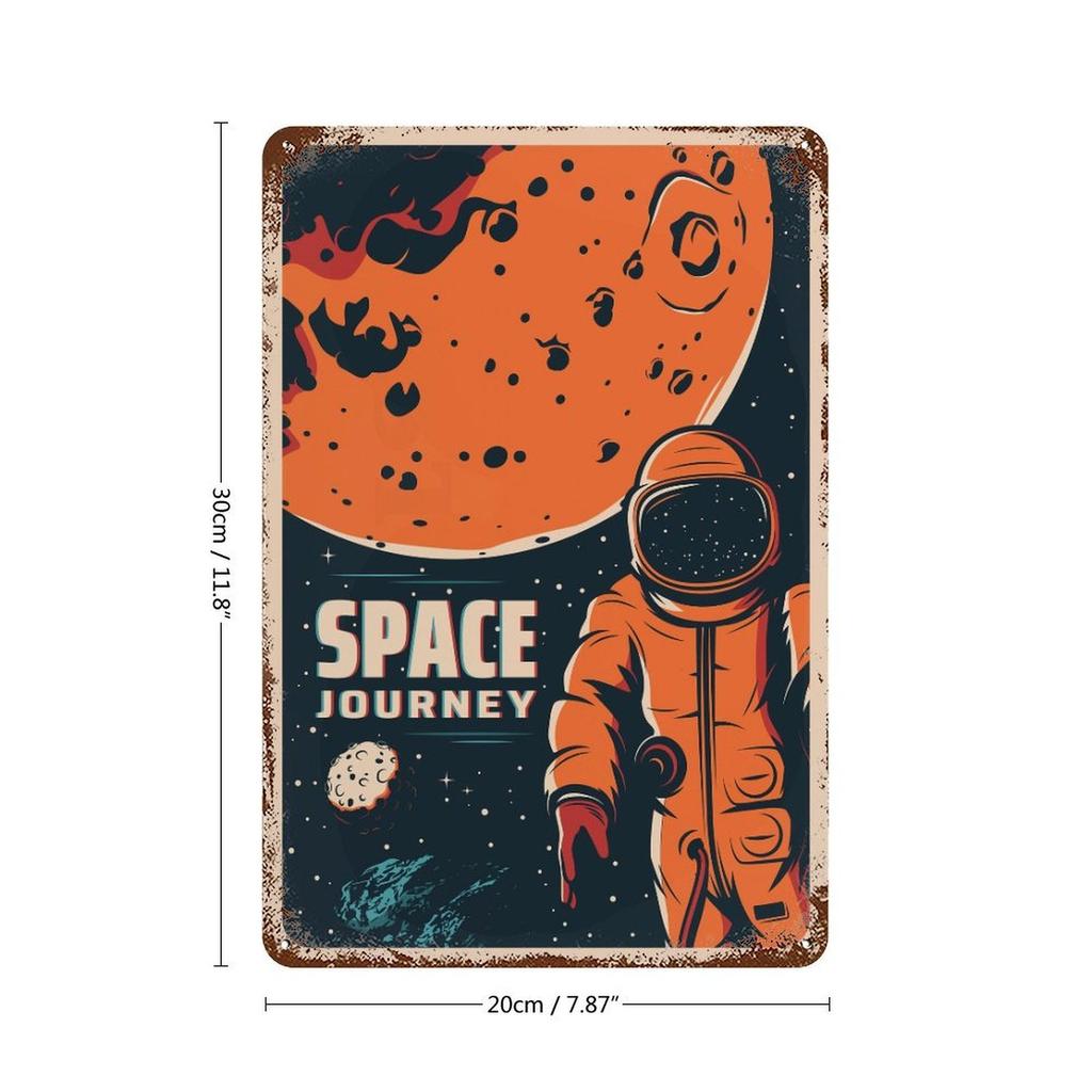 1PC Vertical Retro Iron Tin Wall Sign, Aged Patina Metal Poster, 20x30cm or 30x40cm, Vintage Decorative Wall Display for Home Bar Garage Cafe