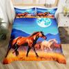 Galloping Horse Bedding Set Horse Duvet Cover Twin Full Queen King Farmhouse Animals Comforter Cover for Kids Girls Teens Room