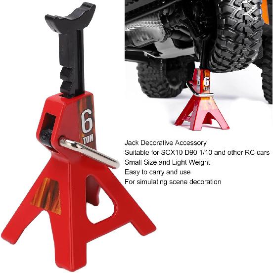 Simulation Jack Stand 75mm~102mm Adjustable Height RC Jack Stand Climbing Car Simulation Decorative Accessory Mini Lifting Jack for SCX10 D90 1/10 RC
