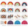 Outside The Door, Semi-round Rainbow Cartoon Floor Mat, Door Mat, Toilet Non-slip Floor Mat, Bathroom, Absorbent Decorative Mat, Carpet, Bathroom