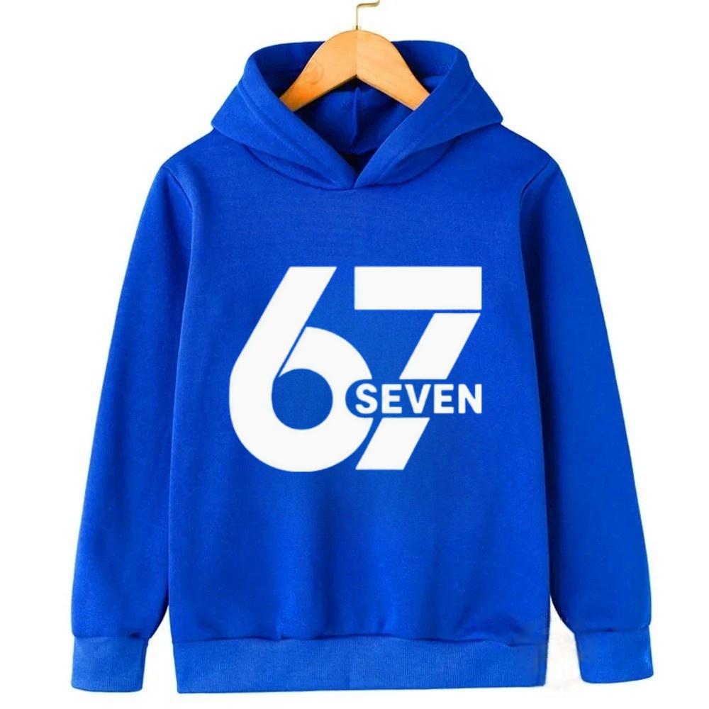 Spring Autumn 67 Six Seven Crazy Children's Hoodie Kids Casual Fashion Fun Boys Hooded Sweatshirt Pullover Girl Clothing Top
