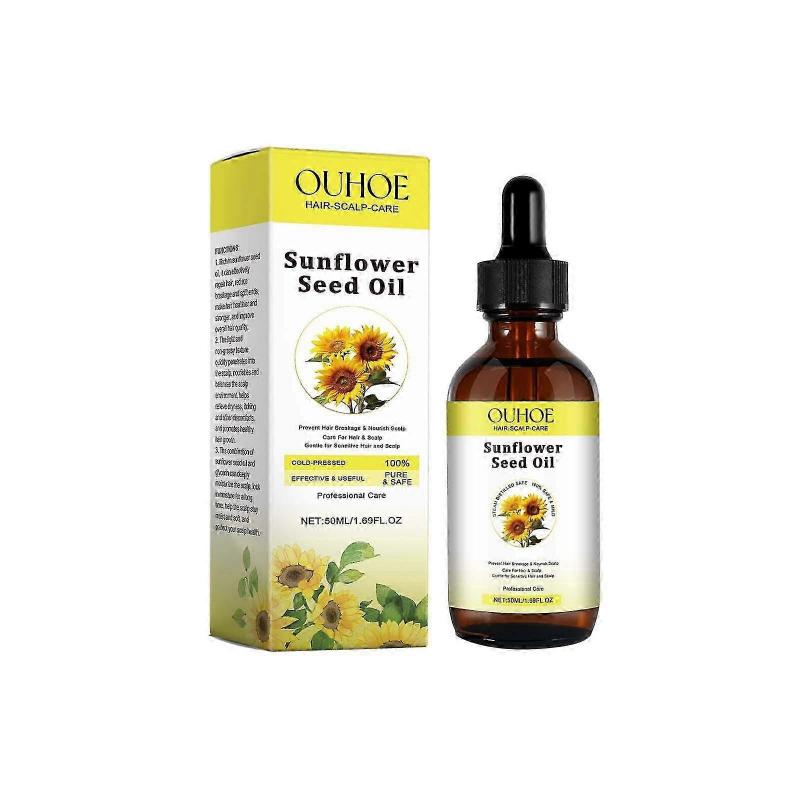 Organic Sunflower Oil, 100% Pure and Natural Sunflower Seed Oil for Face and Scalp Care, Cold Pressed Sunflower Seed Oil Unrefined, Nourish Scalp