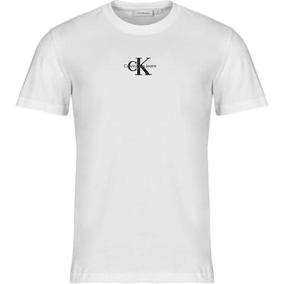 Solid Color Logo Embroidered Crew Neck Pullover Short Sleeve T-Shirt Men Tops White J30J325649-YAF