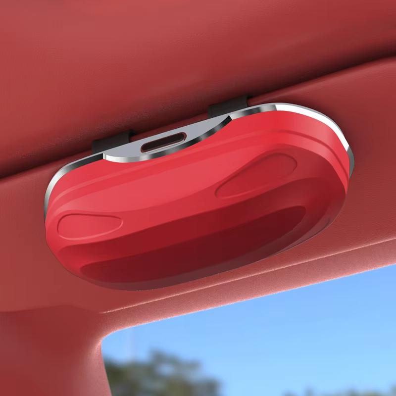 Car Glasses Box Press Switch Sun Visor Glasses Holder Internal Soft Fabric Scratch Resistant Shock-proof Eyeglasses Storage Case