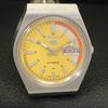 Seiko 5 AUTOMATIC 6309A JAPAN MENS VINTAGE YELLOW COLOR DIAL WATCH A701463-5