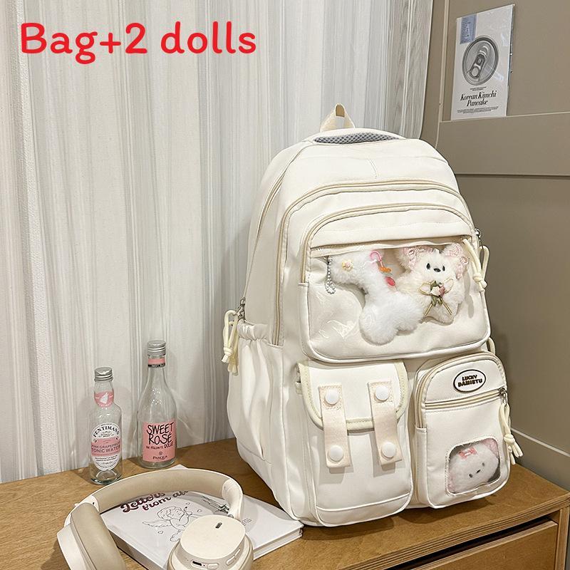 College Style Sweet Cute Girls School Backpack With Nylon For Middle School Students