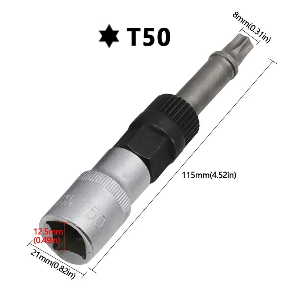 T50/M10 Alternator Pulley Socket Drill Bit With 33 Teeth Tool Alternator Pulley Center Bolt Remover Socket Wrench Car Tool
