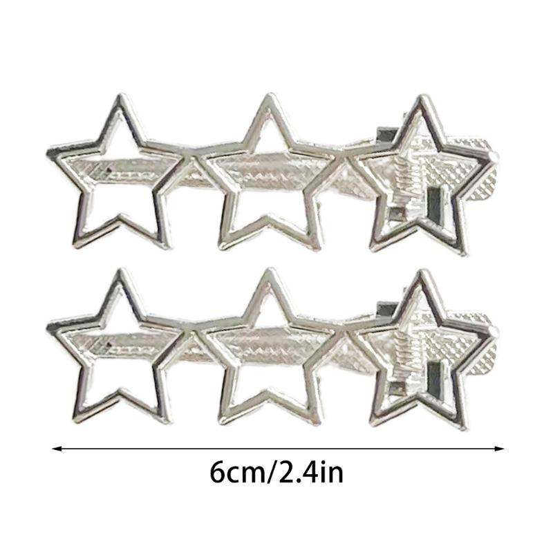 Cute Star Barrettes Clip Hairpin Y2K Girls Ornaments Headdress Hair Accessories Harajuku Barrettes Clip Bangs Hairpin