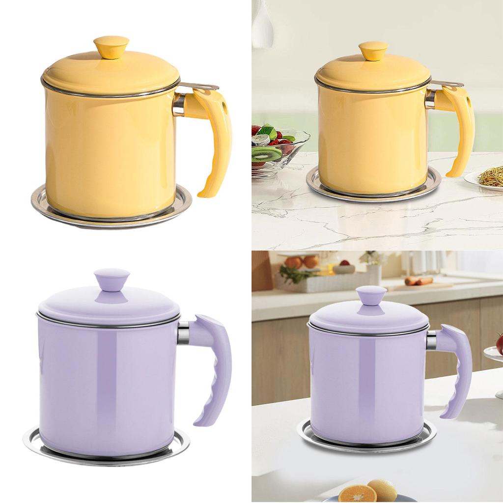 Nádoba na filtrování oleje Sítko na tuk 1400ml Kuchyňská filtrační nádoba se sítkem Nádoba na olej Všestranná nádoba na filtrování oleje pro domácnost