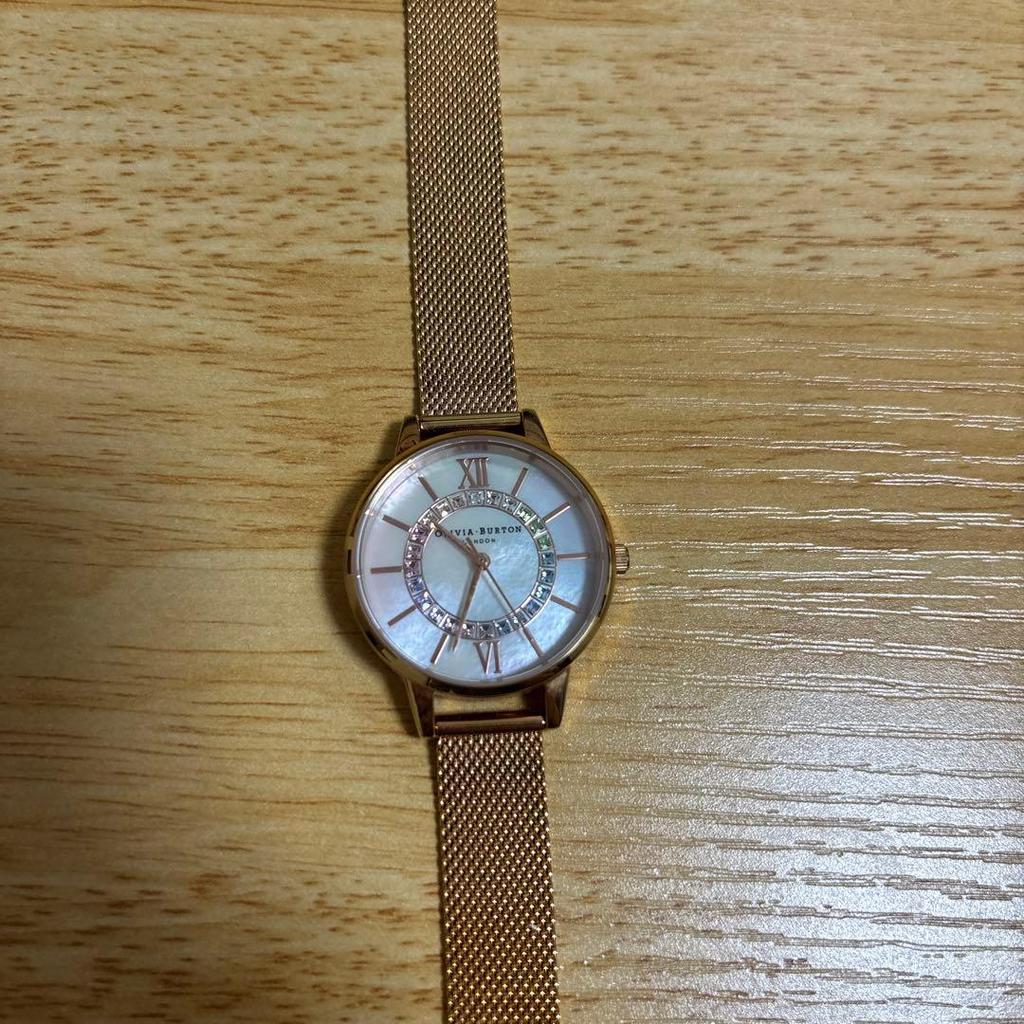 Used Olivia Burton Watch Rose Gold Mesh Strap