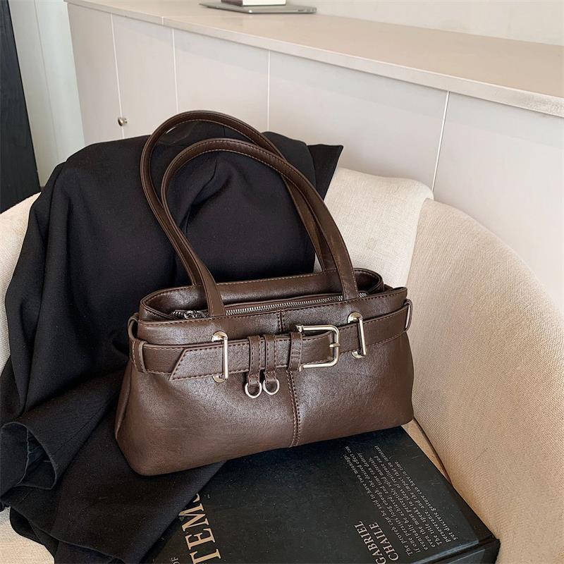 High Quality Retro Versatile Women'S Shoulder Tote Bag Underarm Bag  Handbag Large Capacity Commuter Bag Girl Purse Gift