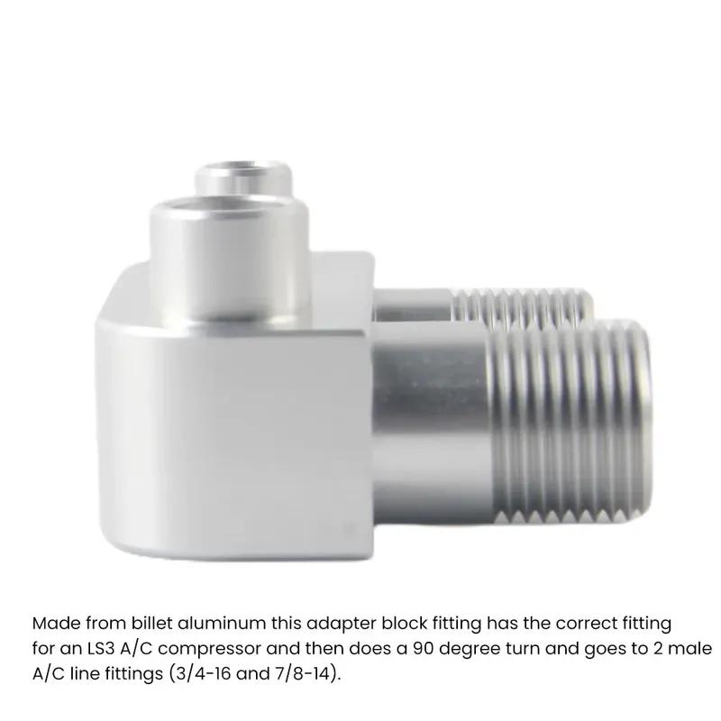 NEW LSX LS3 Engine Swap Conversion A/C Line Compressor Adapter Fitting