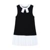 Kumikumi French style High Sense Bow Sleeveless One piece Dress Women clothing Summer Temperament Slim fit Slimming A- line Skirt