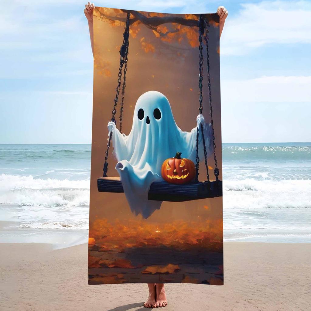 Halloween ghost horror background single-sided printing Beach Towel Home Decoration Bath Towel 75x150cm Bathroom
