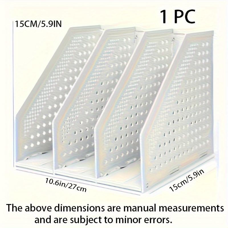 High qualityRetractable 4-Compartment Bookshelf File Storage Box: Desk Necessities & Data File Organizer for Office Furniture, School Storage