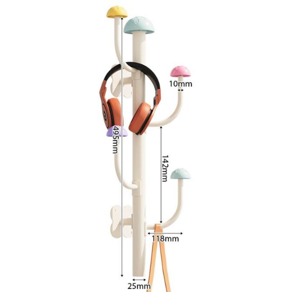 Smooth Edge Mushroom Coat Rack Space Saving Wall Hanging Hooks New Wall Coat Rack Entryway Storage
