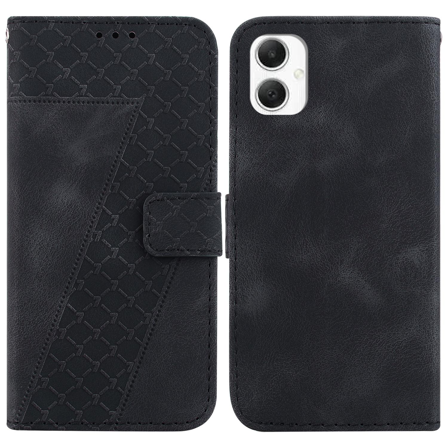 

For Samsung Galaxy A06 4G Stand Case 7-Shaped Pattern Imprint Leather Phone Cover D