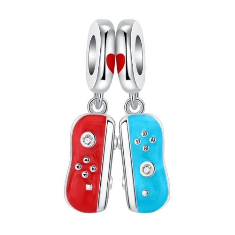 Back To School Copper Charms Bag Earphone Magic Cube Watch Games Console Bead Pendant Fit Bracelet Necklace Jewelry