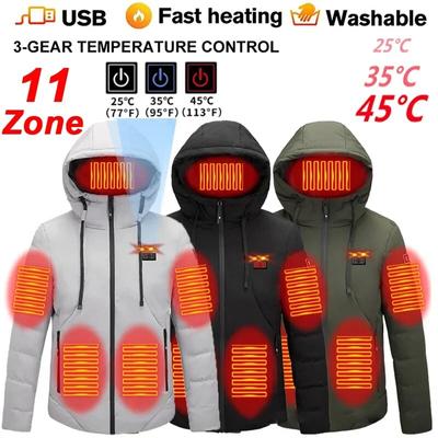 Muži 11 oblastí Vyhrievaná bunda Vesta Elektrická vyhrievacia vesta Usb Vyhrievaná bunda Vyhrievaná vesta Ženy Vyhrievaná Body Warmer Vyhrievaná bunda
