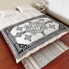 Bohemian Cotton Jacquard Throw Blanket and Bed Runner for Home or Hotel.