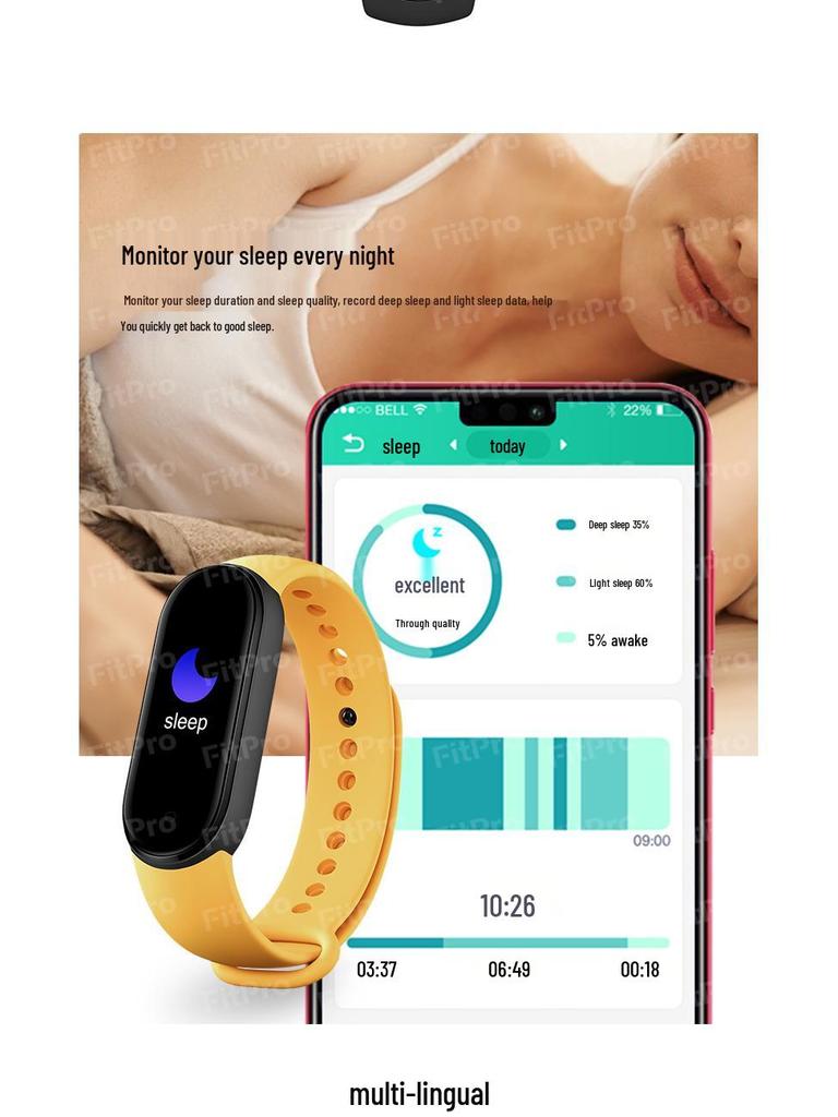 New M6 Smart Bracelet: Call & Message Alerts, Heart Rate & Blood Pressure Monitoring, Health Tracking Gift