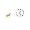 Golden Ballet Cheetah Sculpture Clock Elegant Dancing Animal Tabletop Centerpiece for Office And