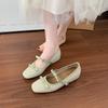 Elevated French Style Black Single Shoes Women's 2025 New Mary Jane Bean Bean Shoes Butterfly Knot Low Heel Casual Footwear