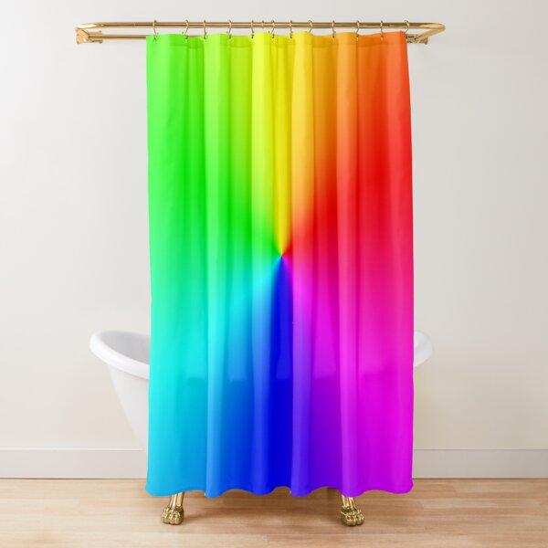 Iridescent Rainbow Dreams Shower Curtain Rainbow Ombre Abstract Bathroom Curtain Watercolor Girly Boho Shower Curtains,Polyester