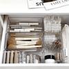 Transparent Desk Organizer with Compartments - Thickened Plastic Drawer for Small Items Storage