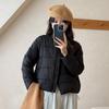 Autunno Inverno Ispessito Caldo Parka Donna Casual Carino Tinta Unita Tasca Grande Giacche Larghe Capispalla