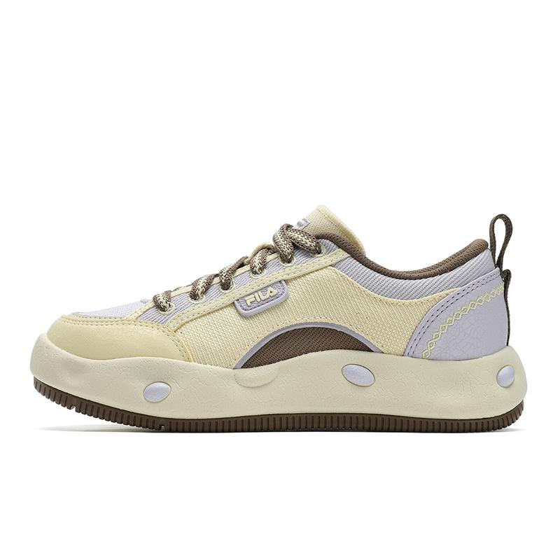 

FILA Cookies Ec Fashion Casual Trendy Versatile Playful Cute Lightweight Low-Top Canvas Shoes Women sneaker Milk-Yellow Purple F12W522315FDO 36.5