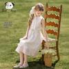 Chanzuigou Girls' French Floral Satin Princess Dress