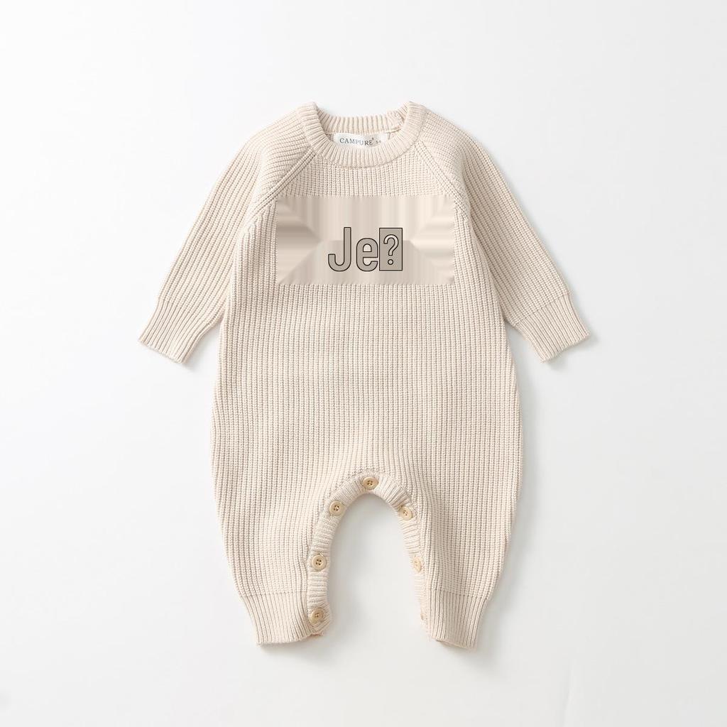 Jungen Frühling & Herbst Strick-Strampler - Roter Baby-Strampler & Pullover Set