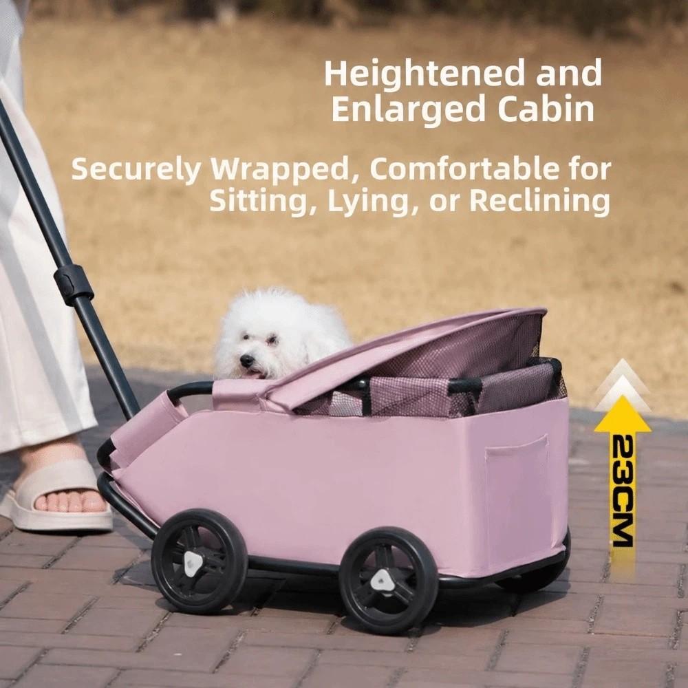 Foldable Pet Stroller Lightweight Pet Strolling Cart Small Pet Cart For Dogs Cats Teddy Bears