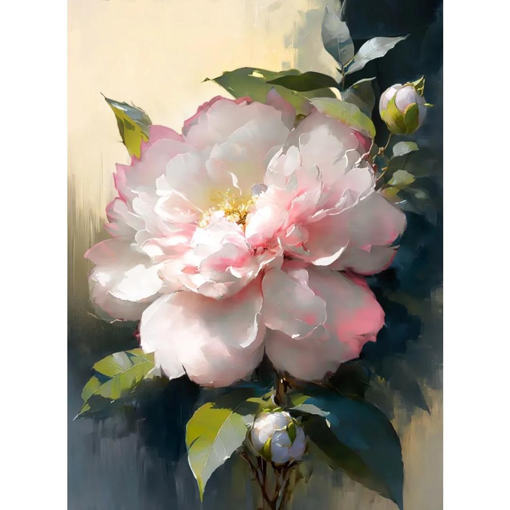 Big Flower Oil Paintings Print On Canvas Living Room Wall Art Decor Prints Modern Design Floral Posters Artwork