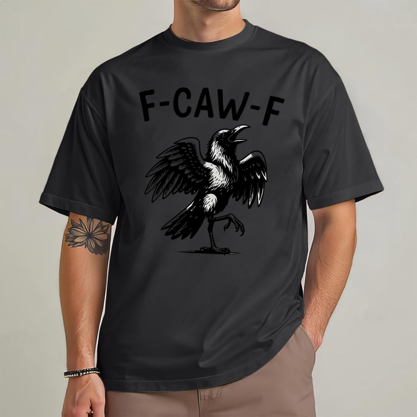 

Мужская мода повседневный принт с коротким рукавом круглый вырез пуловер топы L чёрный