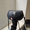 Fashi Star Women Pu Leather Shoulder Armpit Bags Thread Design Ladies Crossbody Saddle Bag Simple Girl Phe Handbags Purse