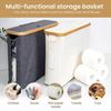 Large Capacity Toilet Paper Storage Basket Folding Visible Tissue Holder  12-16 Rolls