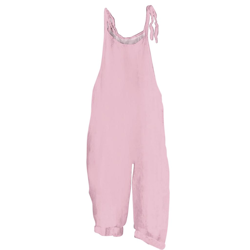 Kids Casual Solid Color Jumpsuit Overalls Adjustable Strap Wide Leg Pants Comfortable Fit Suitable for Everyday Wear and Outdoor Activities