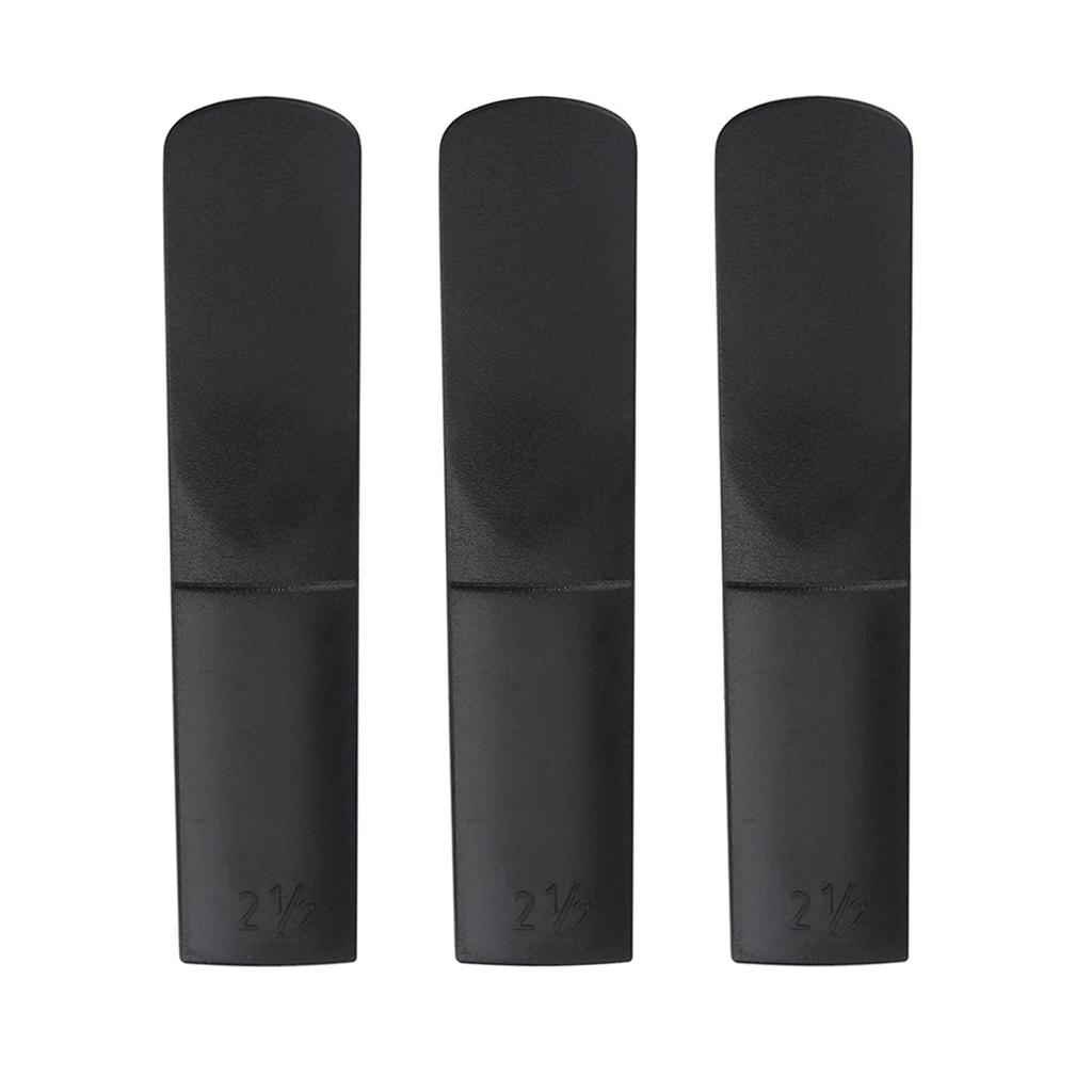 3pcs Plastic Alto Saxophone Mouthpiece Reeds 2.5 Parts Repair Reed Accessory Black