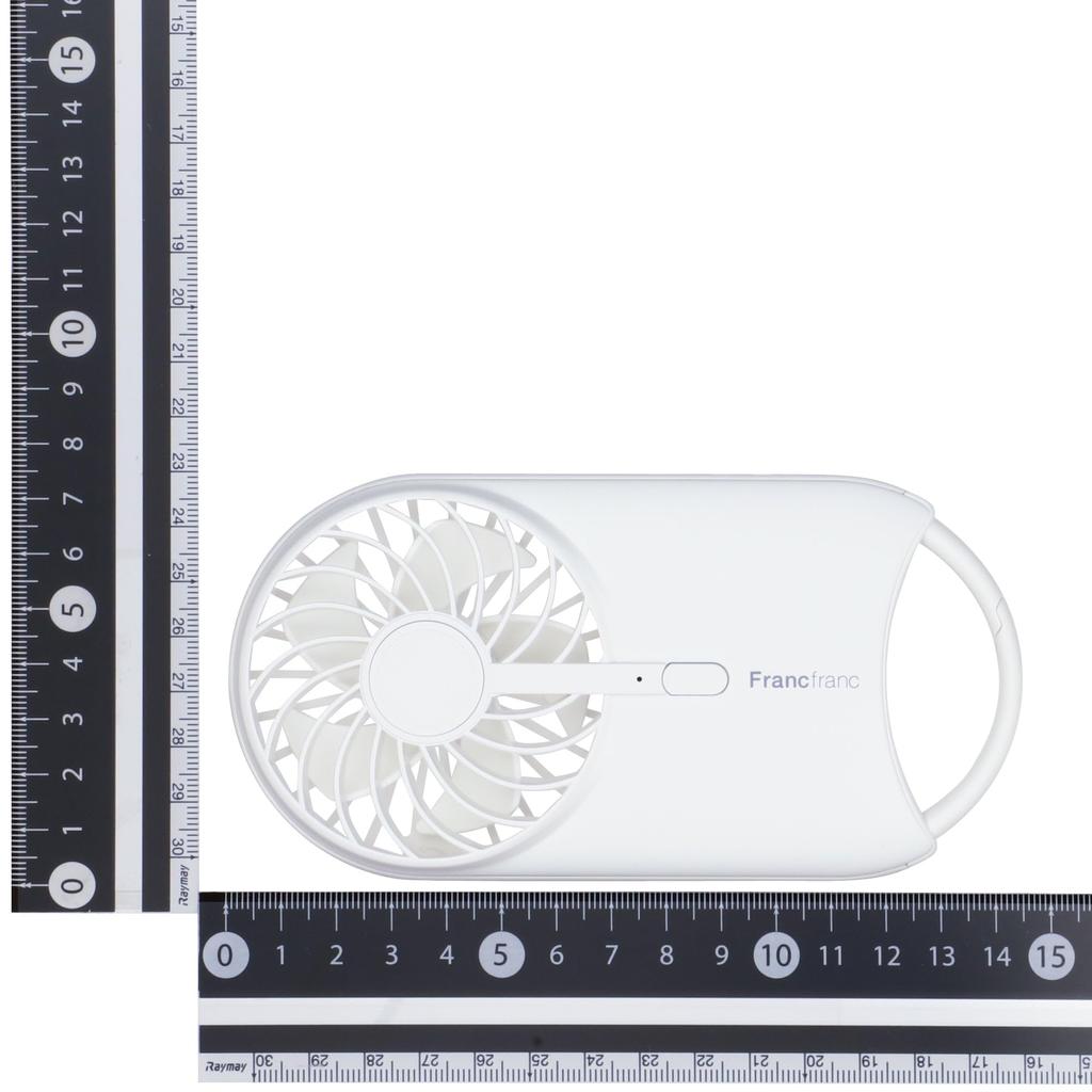 Francfranc Fre Carry Portable Fan with 3 Airflow USB and Compatible [2024 Model] Fan, White, Slim, Settings, Charging, Type-C