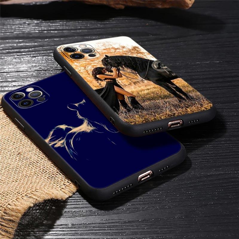Galloping Horse Animal Funda For Iphone 14 Case For iPhone 15 11 12 13 Mini 14 Pro Max XS X 7 8 Plus 15 Cases Soft Cover Horses